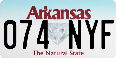 AR license plate 074NYF