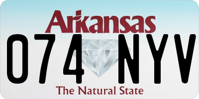 AR license plate 074NYV