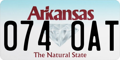 AR license plate 074OAT