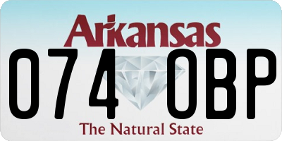 AR license plate 074OBP