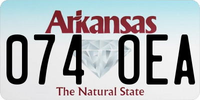 AR license plate 074OEA
