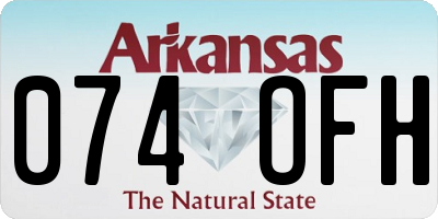 AR license plate 074OFH