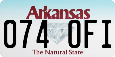 AR license plate 074OFI