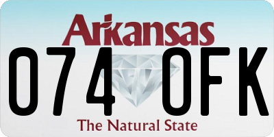 AR license plate 074OFK
