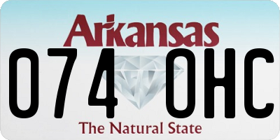 AR license plate 074OHC