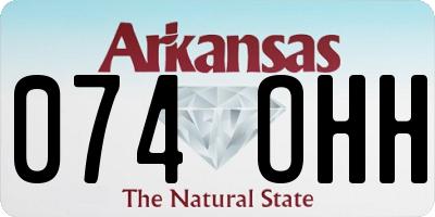 AR license plate 074OHH