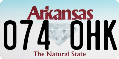 AR license plate 074OHK