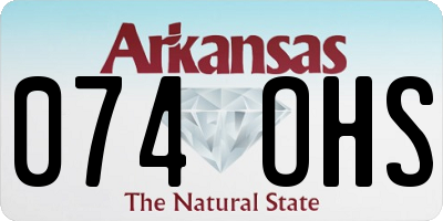 AR license plate 074OHS