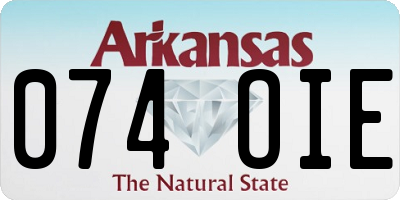 AR license plate 074OIE