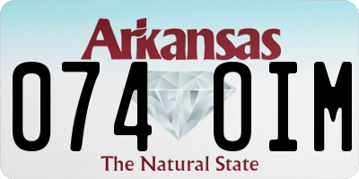 AR license plate 074OIM