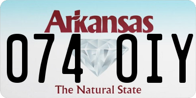 AR license plate 074OIY