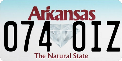 AR license plate 074OIZ