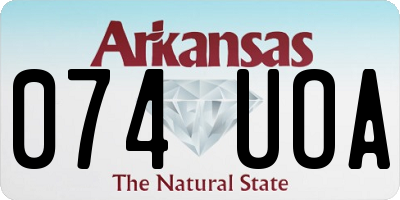 AR license plate 074UOA