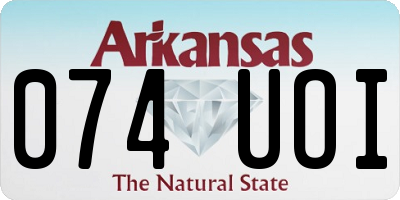 AR license plate 074UOI