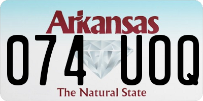 AR license plate 074UOQ