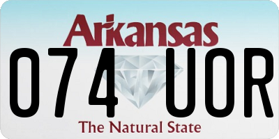 AR license plate 074UOR