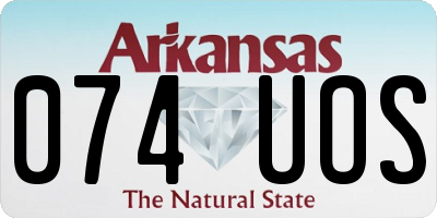 AR license plate 074UOS