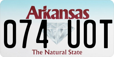AR license plate 074UOT