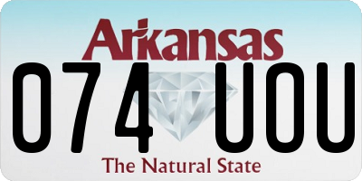 AR license plate 074UOU