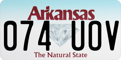 AR license plate 074UOV