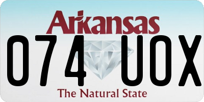 AR license plate 074UOX