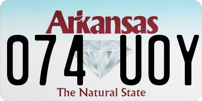 AR license plate 074UOY