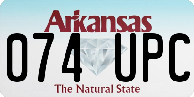 AR license plate 074UPC