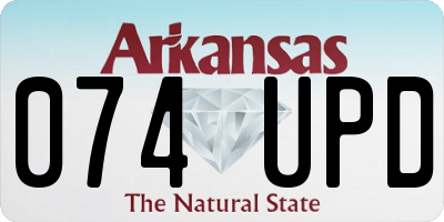 AR license plate 074UPD