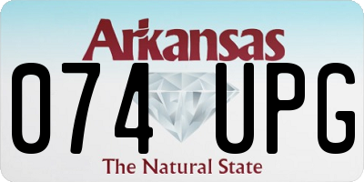 AR license plate 074UPG