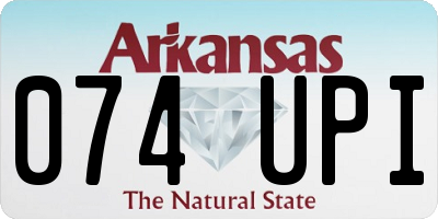 AR license plate 074UPI