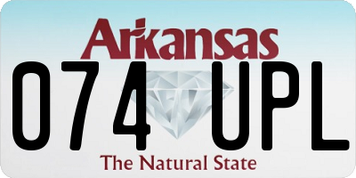 AR license plate 074UPL