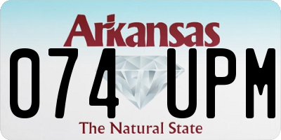 AR license plate 074UPM