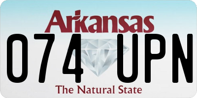 AR license plate 074UPN