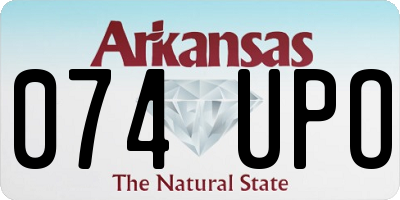 AR license plate 074UPO