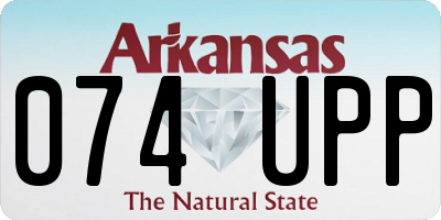 AR license plate 074UPP
