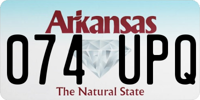 AR license plate 074UPQ