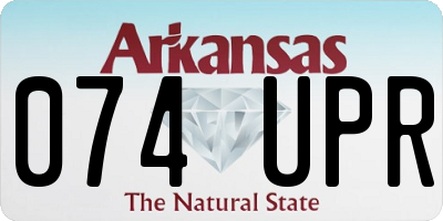 AR license plate 074UPR