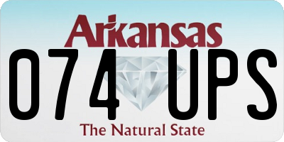 AR license plate 074UPS