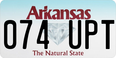 AR license plate 074UPT