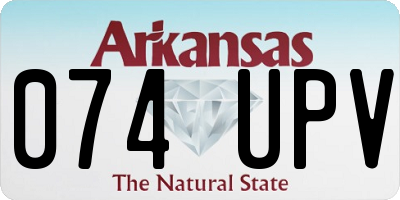 AR license plate 074UPV