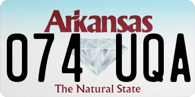 AR license plate 074UQA