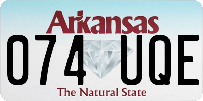 AR license plate 074UQE