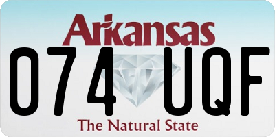 AR license plate 074UQF