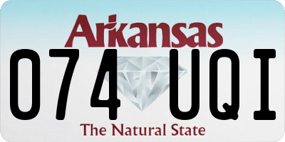 AR license plate 074UQI