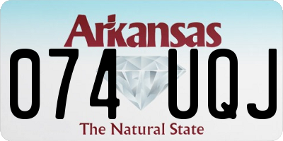 AR license plate 074UQJ