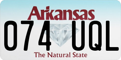 AR license plate 074UQL
