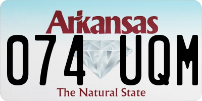 AR license plate 074UQM
