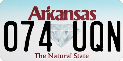 AR license plate 074UQN