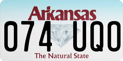 AR license plate 074UQO