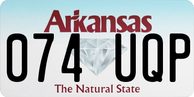 AR license plate 074UQP